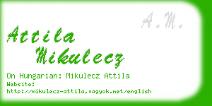 attila mikulecz business card